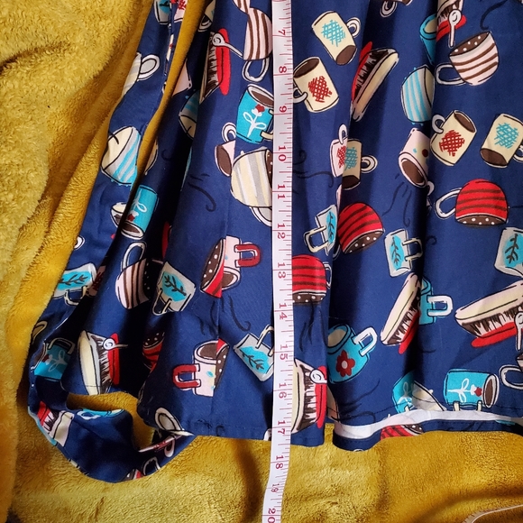 Modcloth style coffee diner dress - Picture 4 of 7